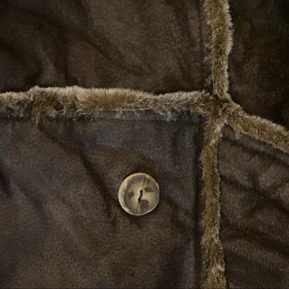 Vintage WINLIT Shearling Leather Coat, like new condition Hooded w/Faux Fur M - Picture 5 of 8